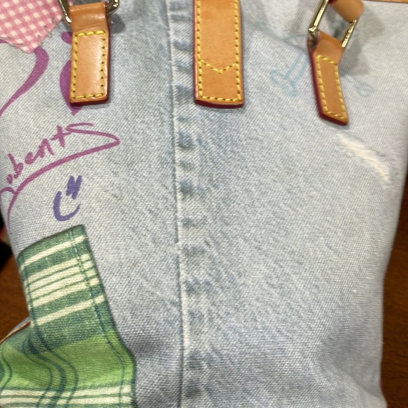 Dooney & Bourke Emma Roberts VTG Canvas Denim Bucket Bag - Picture 6 of 12